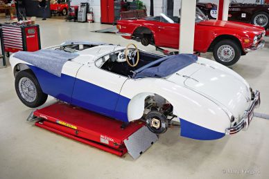 Austin Healey 100/M BN1, 1954 Mille Miglia preparation